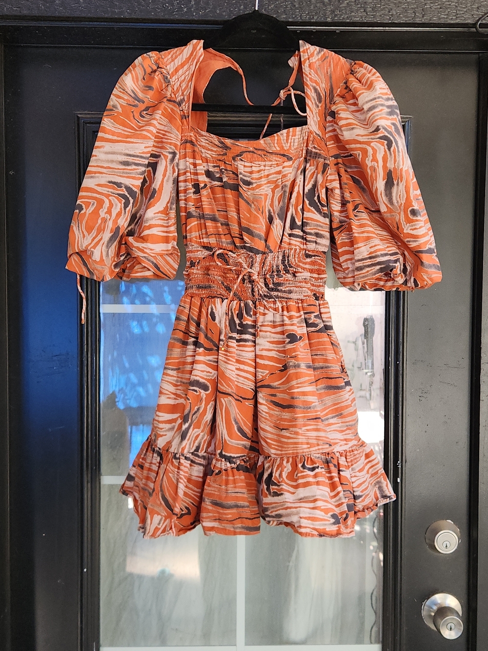 The dress in an Anthropologie Love the Label Puff Sleeve Mini Dress - Picture 2 of 5